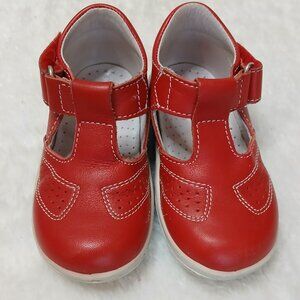 Toddler Girls Naturino Leather Mary Jane Shoes Red Size EU 21/US 5